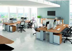 Kancelářský stůl System, 120 x 80 x 73 cm, rovné provedení, dezén buk