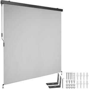 Tectake Svislá markýza Eloise se 2 nástěnnými držáky - 180 x 250 cm,světle šedá