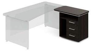 Přístavný kontejner TopOffice 90 x 55 cm, pravý, wenge