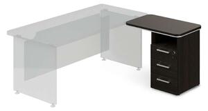 Přístavný kontejner TopOffice 90 x 55 cm, pravý, wenge