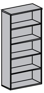 Vysoká skříň s obložením TopOffice 13, wenge