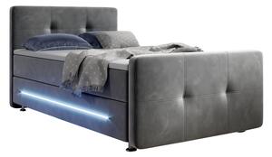 Pružinová postel Houston 120 x 200 cm šedá