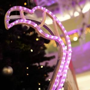 DECOLED Easy Fix světelná LED hadice venkovní, 50 m, růžová, 1500 diod, čirý kabel, IP44, cívka