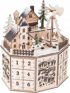 Adventní kalendář Small Foot Pyramida LED dřevěný