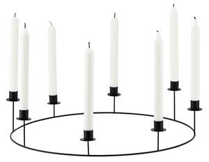 Svícen Advent 8x černý