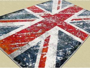Makro Abra Kulatý koberec KOLIBRI 11197/140 Britská Vlajka vícebarevný Rozměr: průměr 120 cm