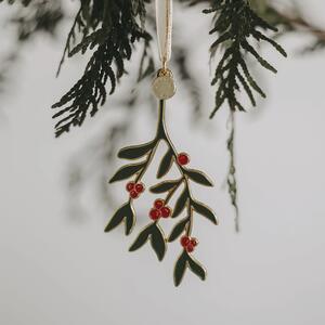Eulenschnitt Kovová vánoční ozdoba - Mistletoe ELS104