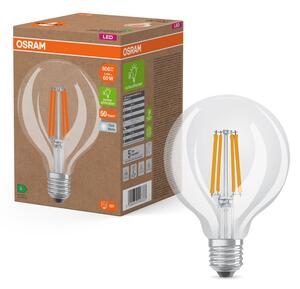 Ultra účinná LED žárovka čirá E27 3.8W GLOBE95, studená bílá