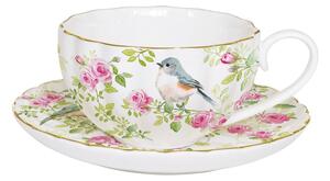 Porcelánový šálek s podšálkem V Růžích 200 ml