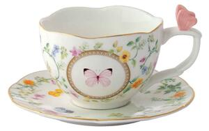Porcelánový šálek s podšálkem Motýl 240 ml