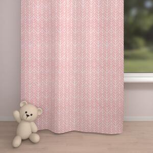 Biante Dětský bavlněný závěs Sandra SA-211 Listy na starorůžovém 130x140 cm