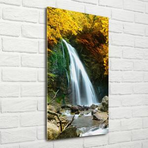 Vertikální Foto obraz skleněný svislý Vodopád v lese osv-72571423