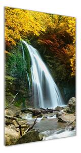 Vertikální Foto obraz skleněný svislý Vodopád v lese osv-72571423