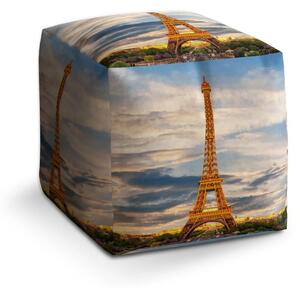 Sablio Taburet Cube Eiffel Tower 3 - 40x40x40 cm