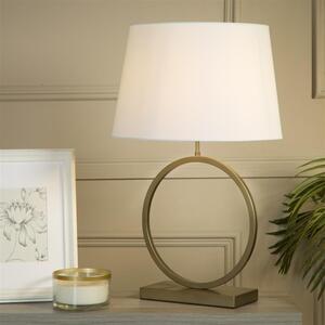 Searchlight EU93102WH Velká stolní lampa ELEGANT bronzová & BÍLÉ stínidlo
