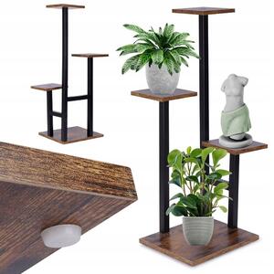 Držák Na Květináč Stojan na květiny 4-úrovňový Kaskáda Kovový Loft VILDE 84 cm