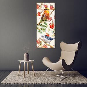 Vertikální Foto obraz na plátně Ptáci a květiny ocv-73252518