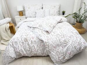 Bavlněné povlečení Herbář béžový Zapínání: knoflík, Velikost polštáře: 70x90, Velikost přikrývky: 140x200
