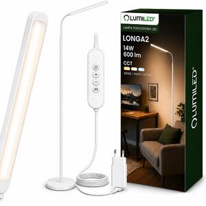 Stojací lampa Lumiled Longa 2 s integrovaným LED zdrojem, bílá - vánoční