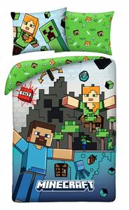 Dětské povlečení Minecraft 140 x 200 cm Halantex 100% bavlna Steve Alex