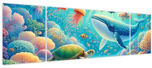 Obraz - Svět pod hladinou (170x50 cm)