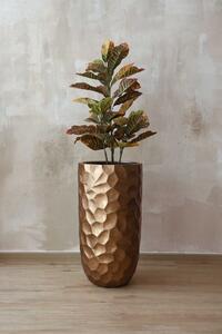 Luxusní květináč AMOLAR, sklolaminát, horní průměr 41 cm x výška 75 cm, bronzový