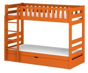 Dětská dvoupatrová postel 80x180 ALLA - oranžová