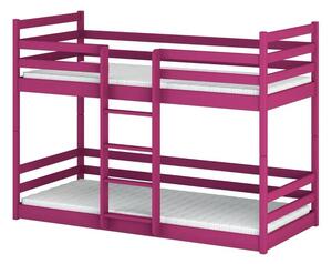 Dětská patrová postel 80x180 FLORENCE - růžová