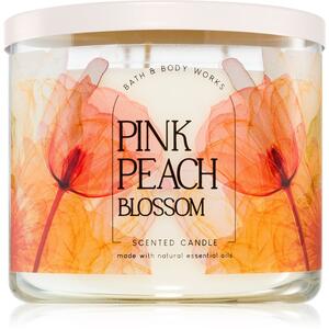 Bath & Body Works Pink Peach Blossom vonná svíčka 411 g