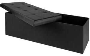 FurniGO Úložný box černý - 114 x 40 x 40 cm