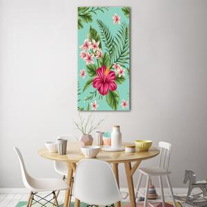 Vertikální Foto obraz skleněný svislý Havajské květiny osv-78341444
