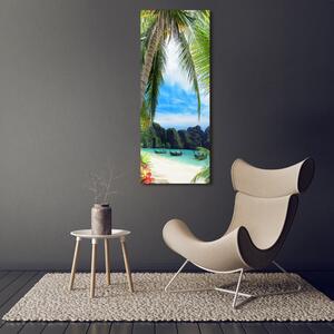 Vertikální Foto obraz na plátně Tropická pláž ocv-78641336