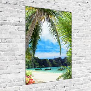 Vertikální Foto obraz skleněný svislý Tropická pláž osv-78641336