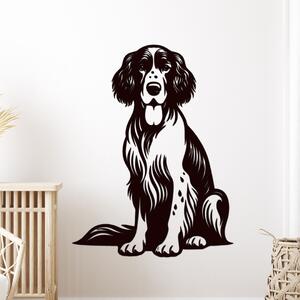 Dřevo života | Dřevěný obraz Anglický setter | Rozměry (cm): 46x60 | Zvolte barvu dekoru: Černá