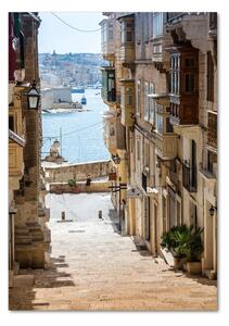 Vertikální Fotoobraz na skle Uličky na Maltě osv-79351003