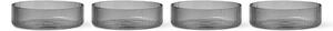 Misky Ripple - 4 kusy "Smoked Grey" ferm LIVING