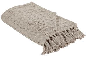 Přikrývka na postel BERE Bavlna 200 x 220 cm Taupe