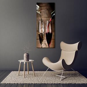 Vertikální Fotoobraz na skle Víno ve skleničkách osv-80158460