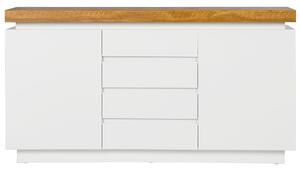 ŠIROKÁ KOMODA, bílá, barvy dubu, 150/80/40 cm Livetastic - Online Only komody, Online Only