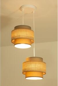 Brilagi - Lustr na lanku RESNA 2xE27/60W/230V pr. 30 cm hnědá/béžová