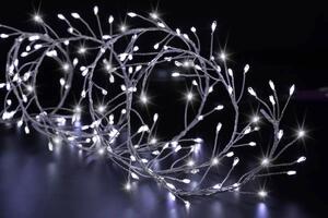 Světelná vnější girlanda, 800 LED, studená bílá barva světla