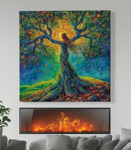 Obraz na plátně - Strom života Sola plně ve spojení FeelHappy.cz Velikost obrazu: 40 x 40 cm