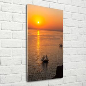 Vertikální Fotoobraz na skle Západ slunce moře osv-81121847