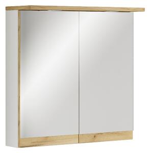 ZRCADLOVÁ SKŘÍŇKA, bílá, medový dub, bílá, 60/59/23 cm MID.YOU - Koupelnové série, Online Only
