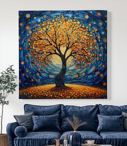 Obraz na plátně - Strom života Spirála propojení FeelHappy.cz Velikost obrazu: 60 x 60 cm