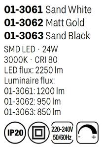 Černá LED stojací lampa/ LED 24W