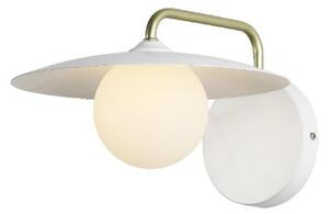 ACA Lighting nástěnné svítidlo 1xG9 bílá základna a zlatá noha s akrylovým stínítkem HM235W1