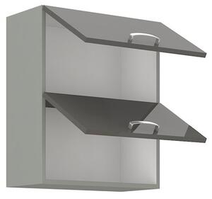 Závěsná skříňka Multiline 60 GU-72, Barva: šedá / krémový lesk 5902928216394