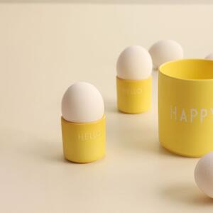 Porcelánový stojánek na vejce Yellow - set 2 ks