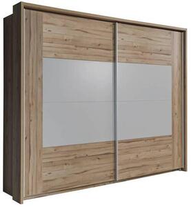 SKŘÍŇ S POSUVNÝMI DVEŘMI, šedá, dub artisan, 270/210/61 cm Ti'me - Šatní skříně
